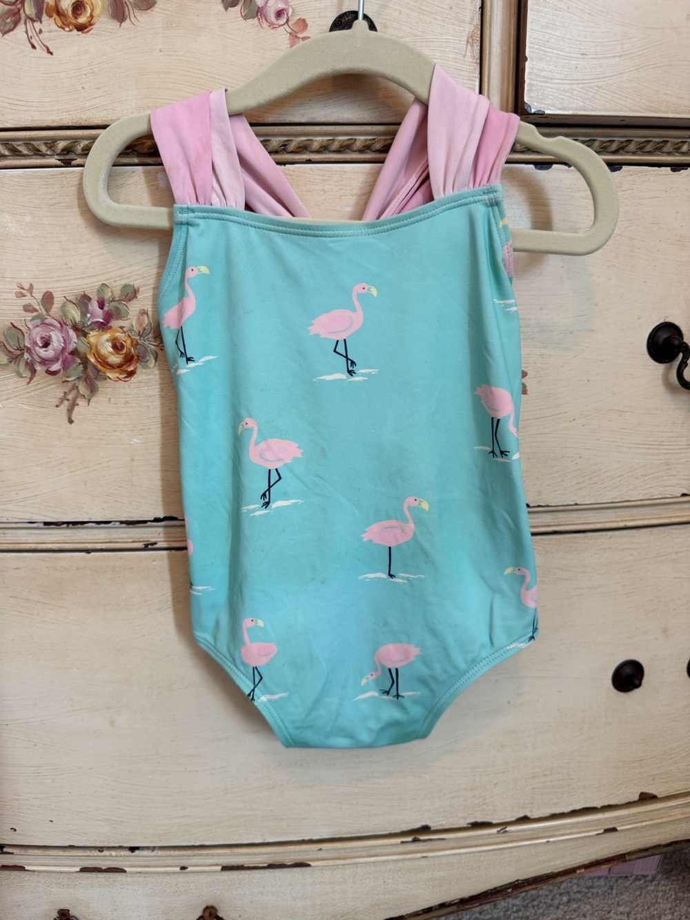 The Beaufort Bonnet Company Girls Flamingo One-Piece - light green & Pink